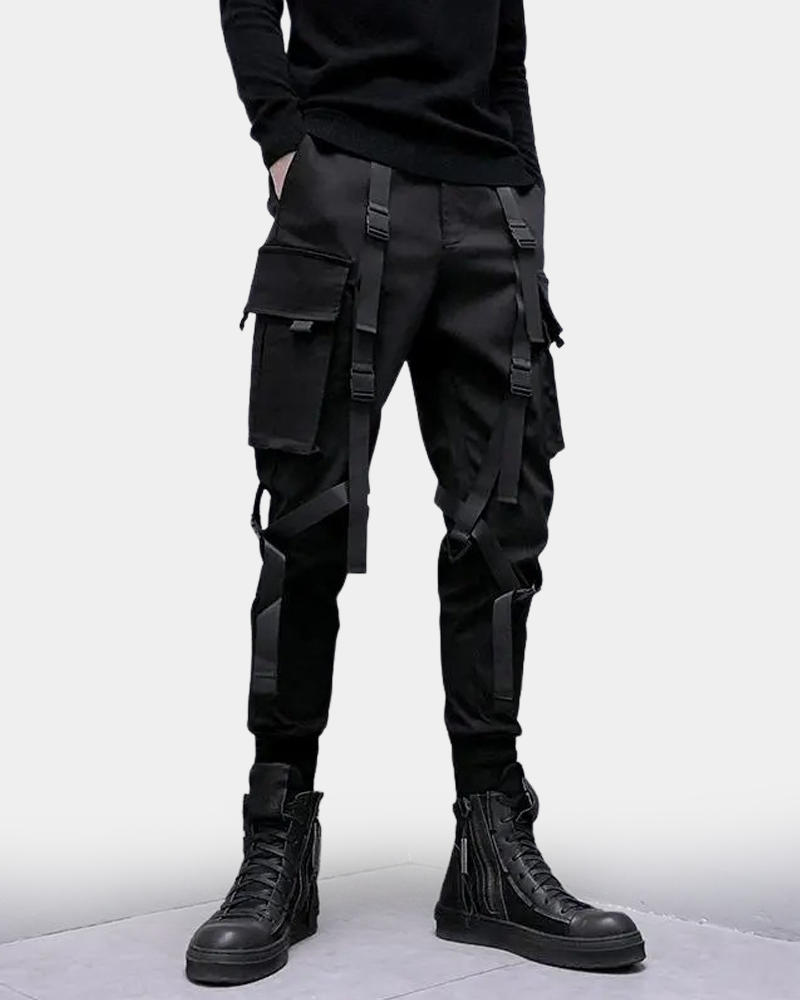 Black Pants With Straps