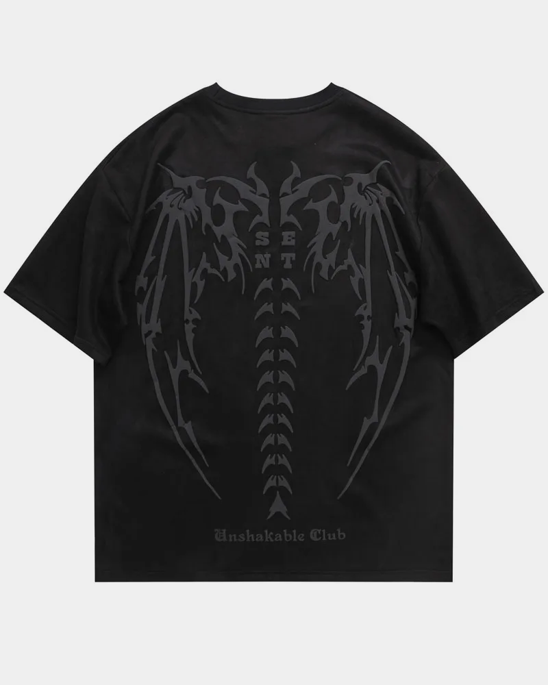 Skeleton With Wings T Shirt