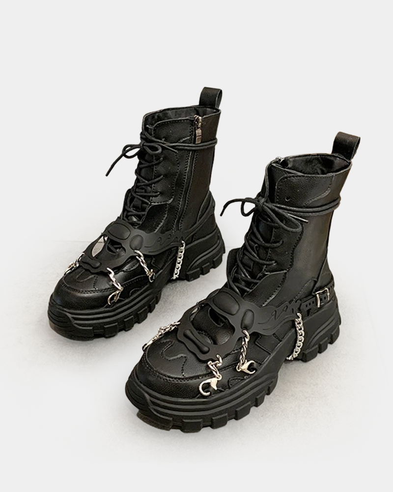 Black Boots With Chains