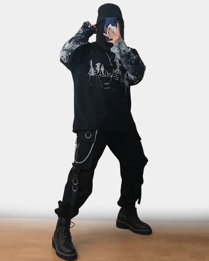Womens Black Cargo Pants
