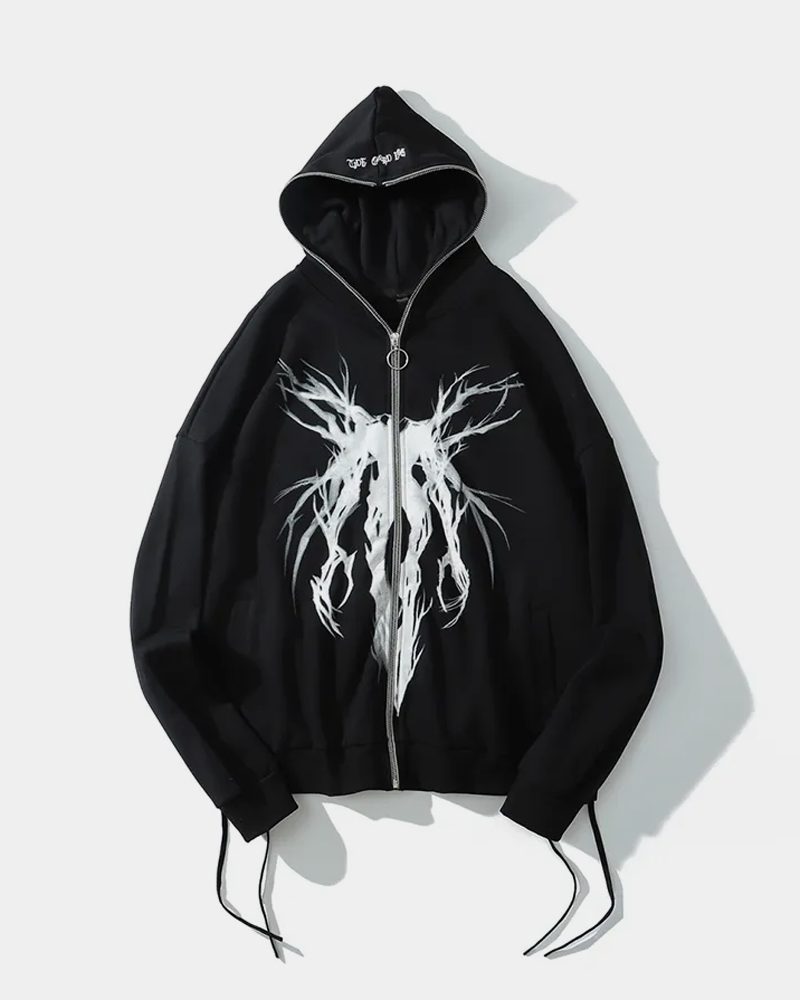 Grunge Black Hoodie