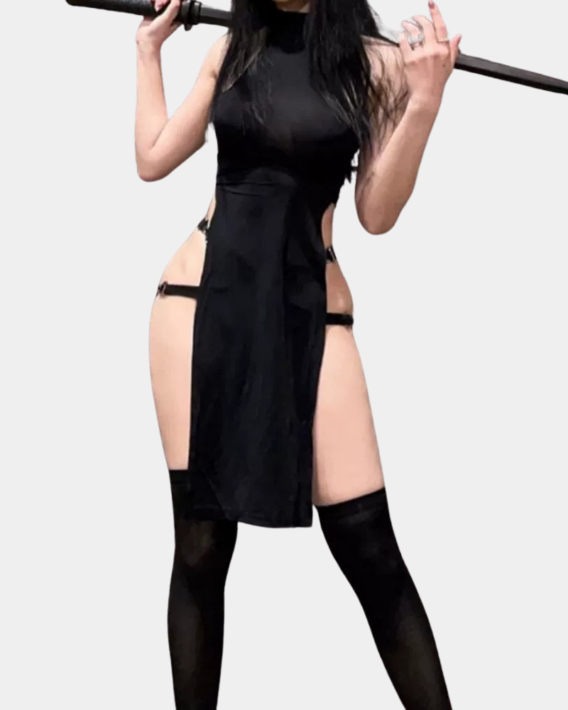 Sexy Black Bodycon Dress – Techwear Division