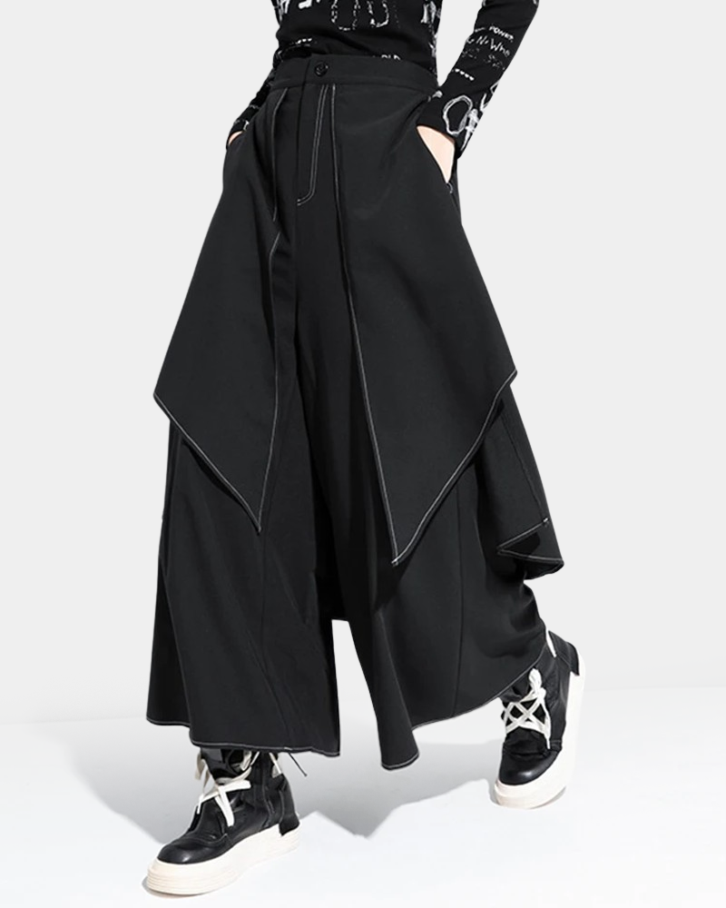 Streetwear Loose Thickened Hakama Pants main image 0