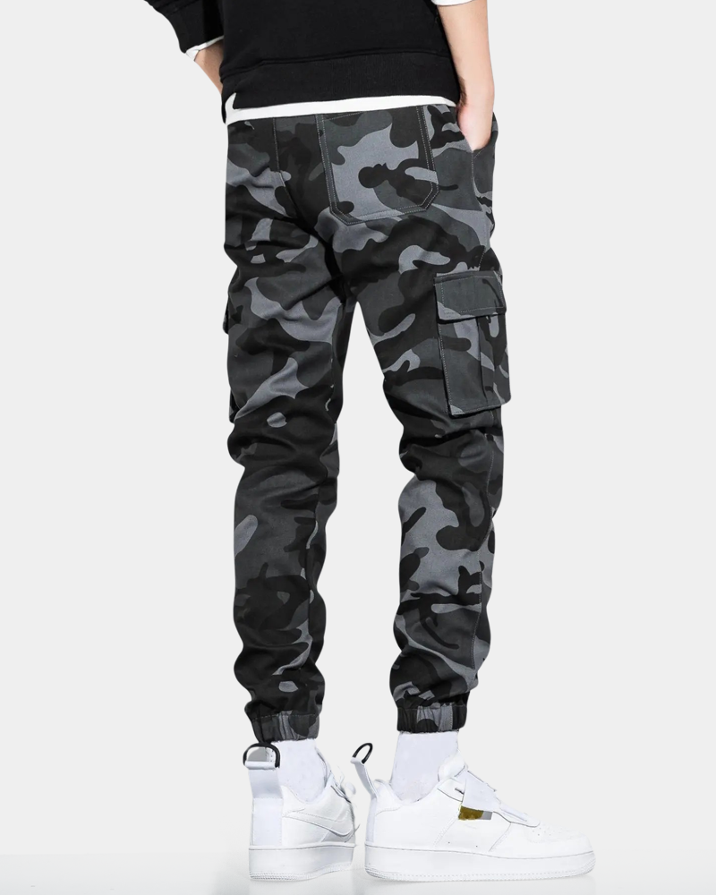 Gray Camo Cargo Pants
