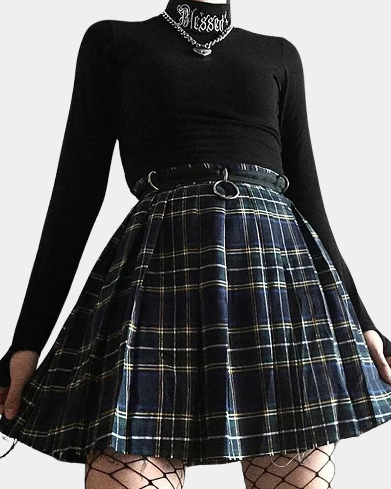 Black Goth Crop Top
