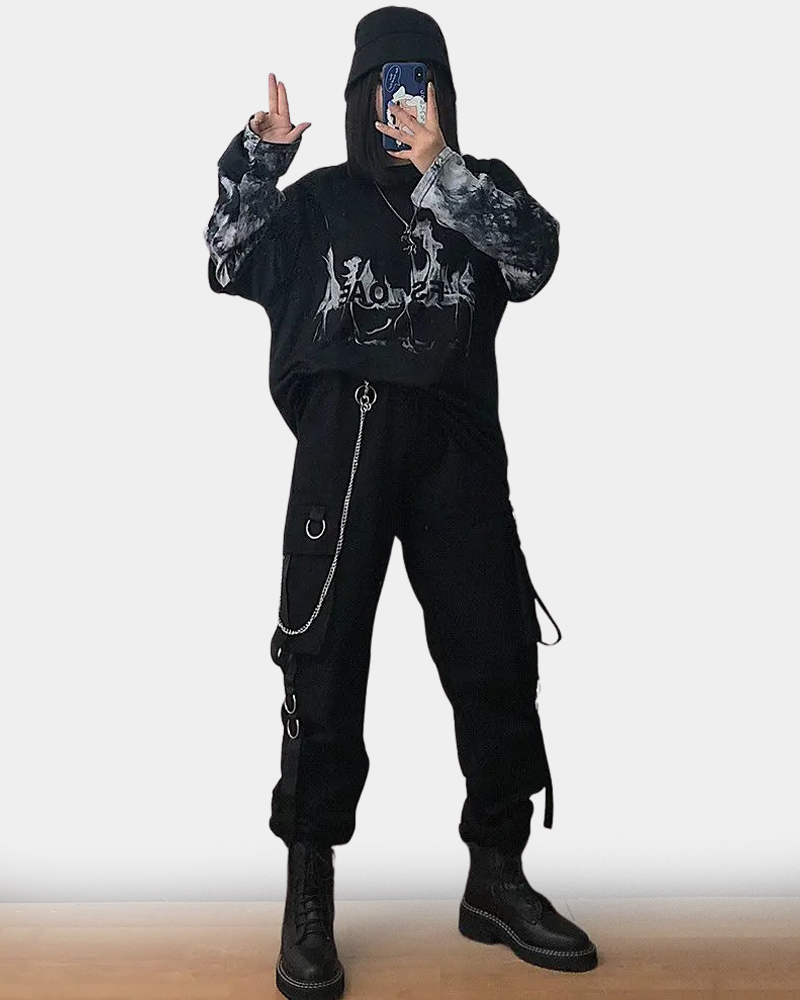 Womens Black Cargo Pants