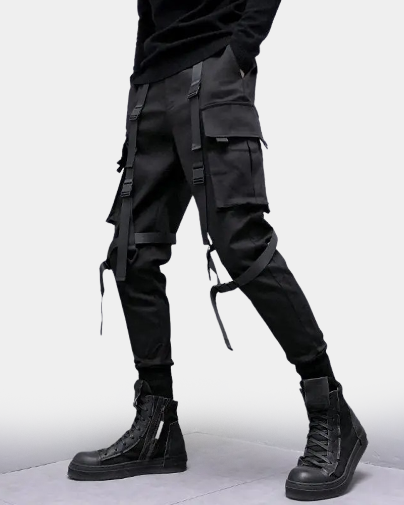 Black Pants With Straps