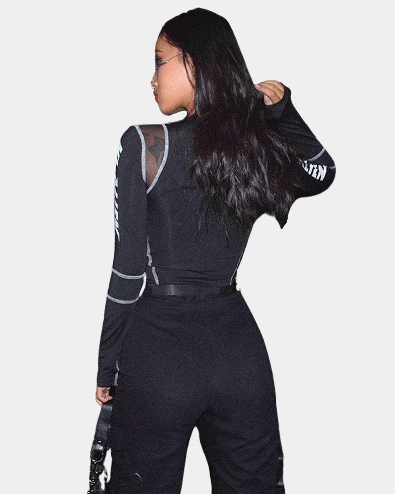Long Sleeve Black Bodysuit