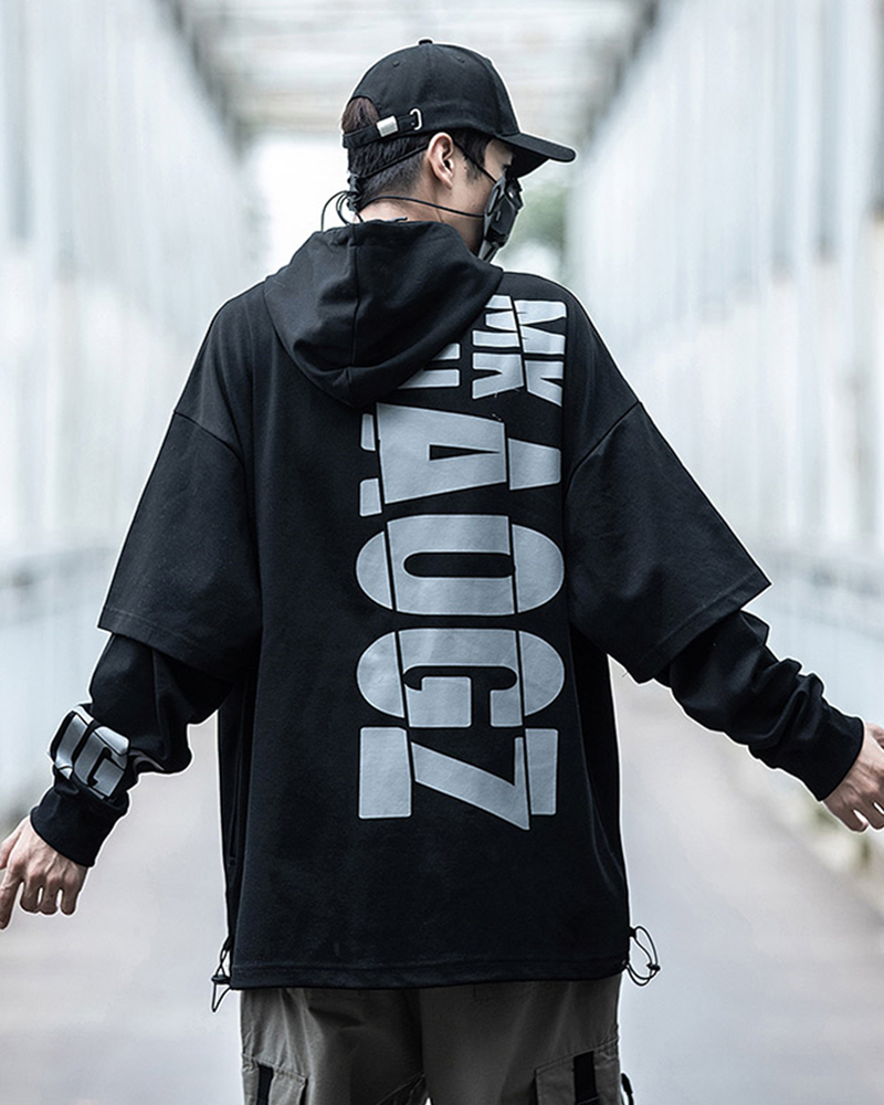 Black Loose Hoodie