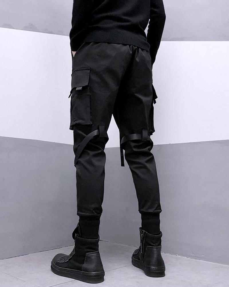 Black Pants With Straps