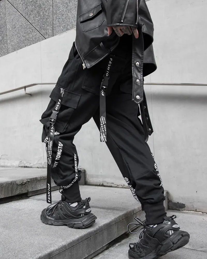 Cargo Pants With Straps Mens