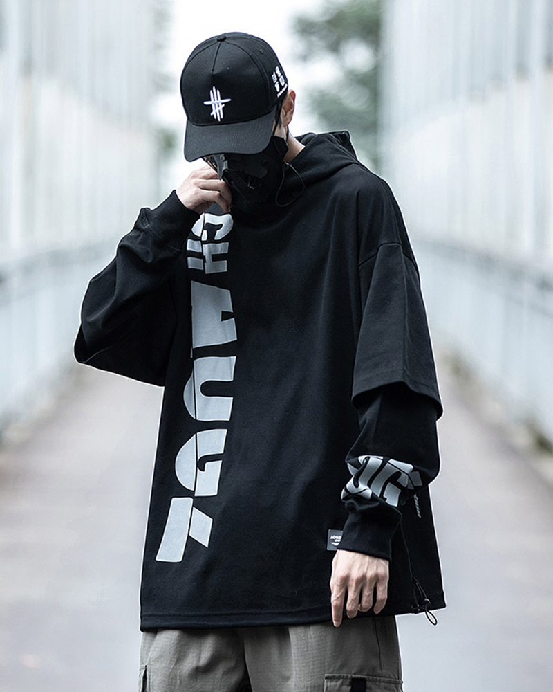 Black Loose Hoodie