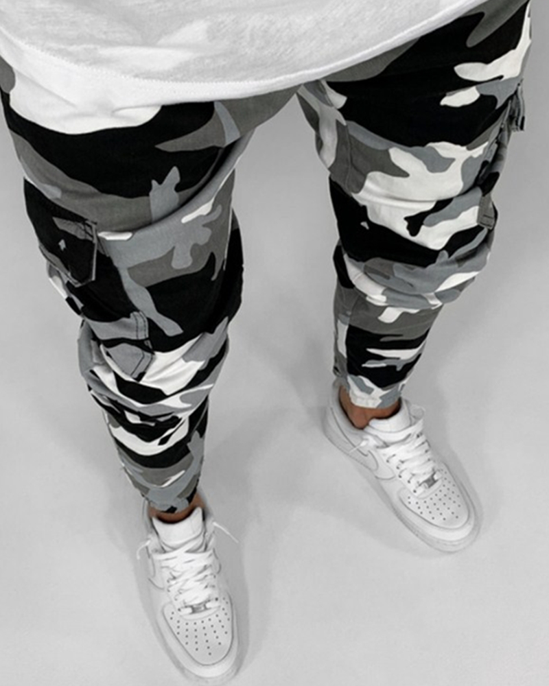 Camo Cargo Joggers Mens