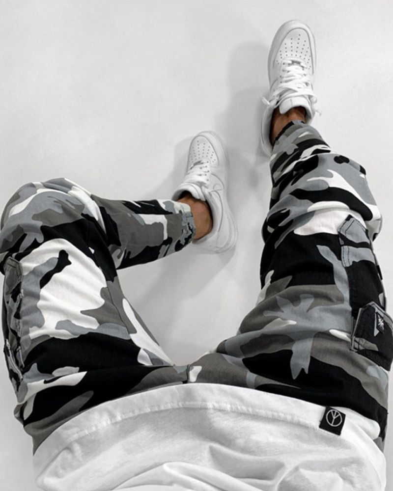 Camo Cargo Joggers Mens