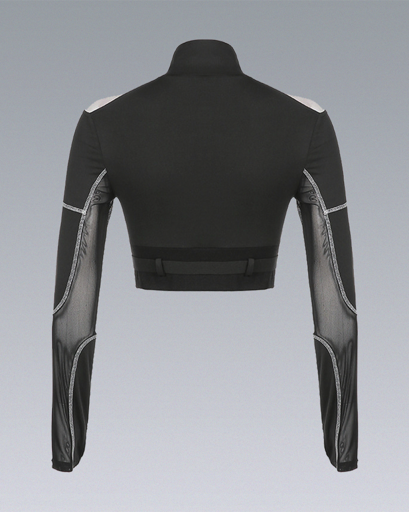 Black Buckle Crop Top