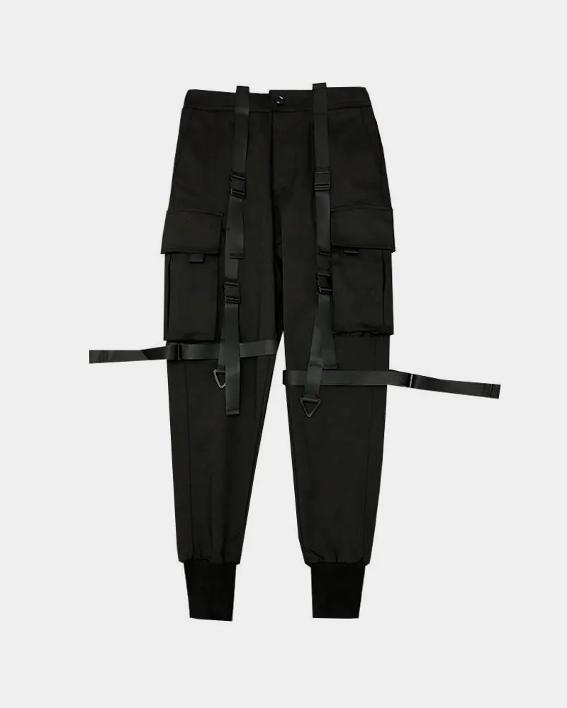 Black Pants With Straps