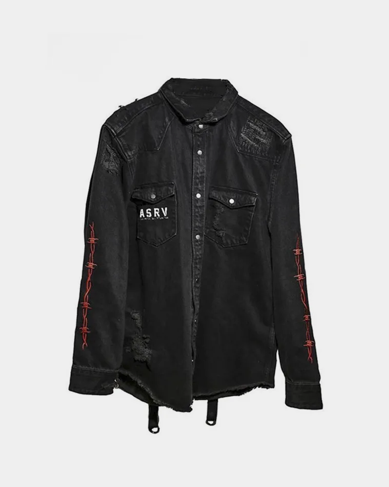 Punk Black Denim Jacket