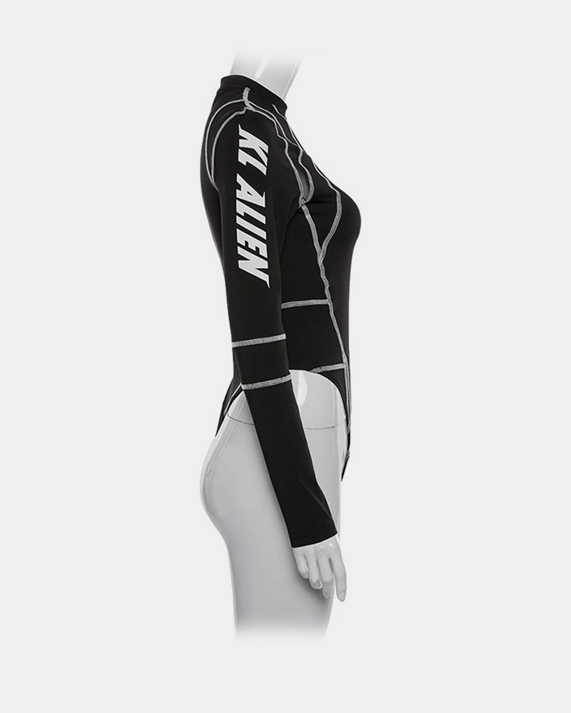 Long Sleeve Black Bodysuit