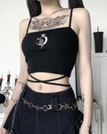 Black Gothic Crop Top