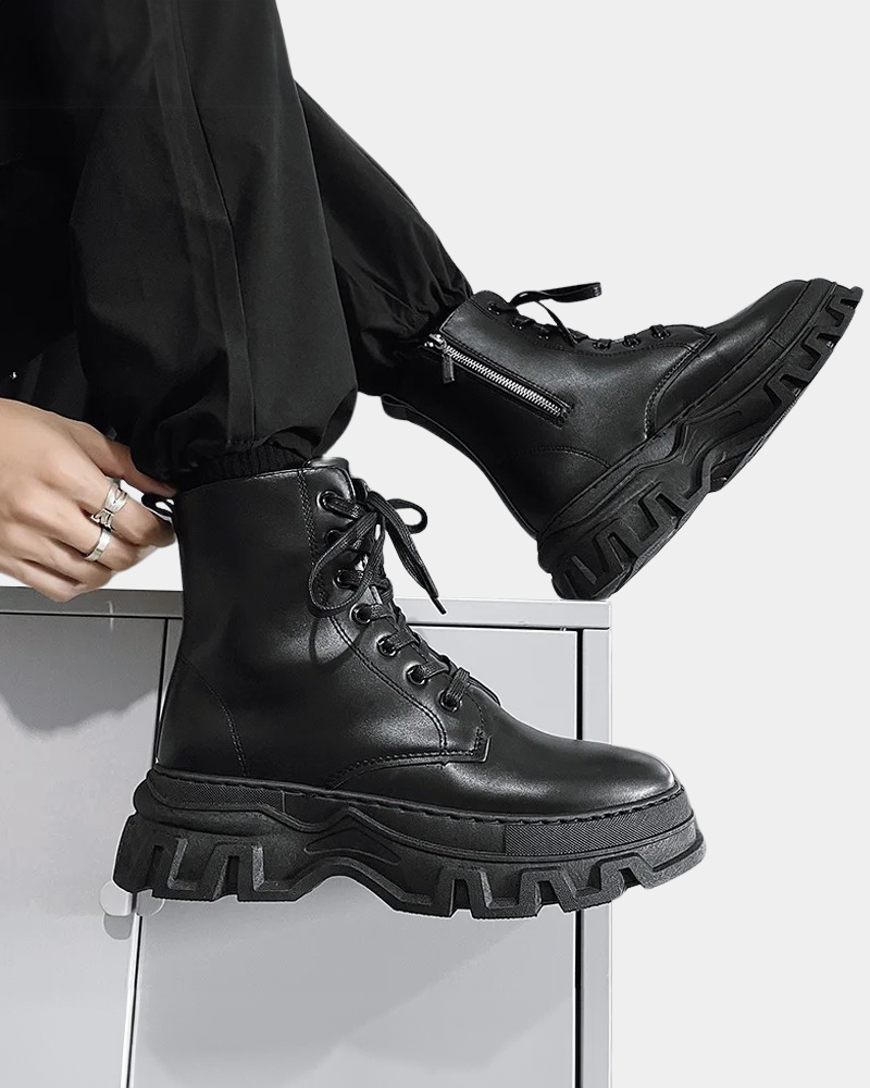 Side Zip Combat Boots