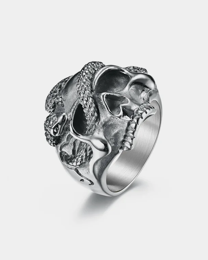 Skull Snake Ring