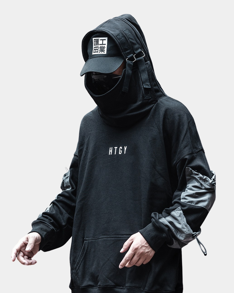Japanese top black hoodie