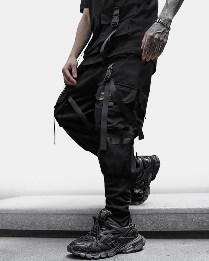 Mens Straps Chains Zip Bondage Gothic Pants Cargo Chino Trousers Steampunk  Rock Bottoms Casual | Wish