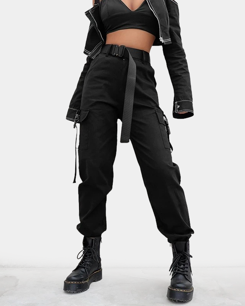 Women's Black Tactical Pants | Techwear Division