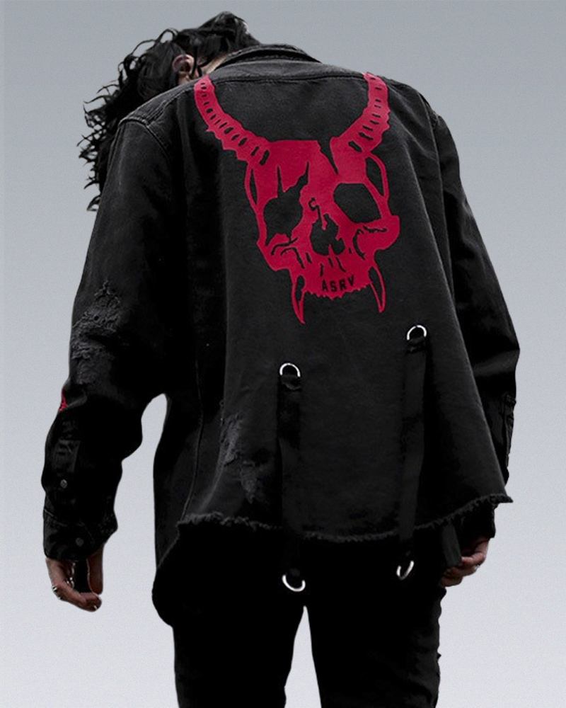 Punk Black Denim Jacket