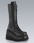 Black Mid Calf Platform Boots