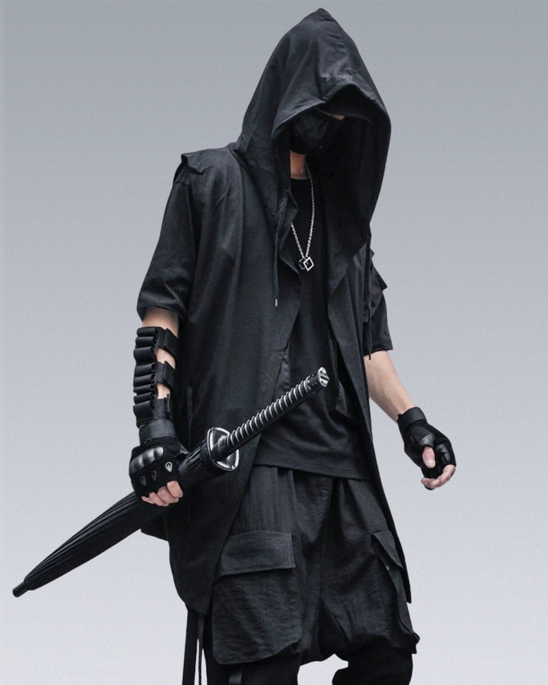 Black Sleeveless Jacket