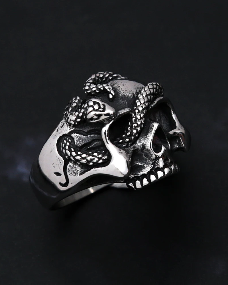 Skull Snake Ring