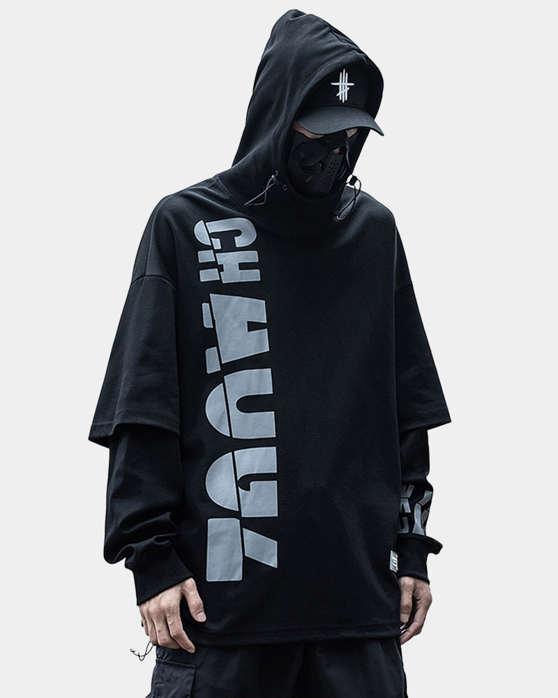 Black Loose Hoodie