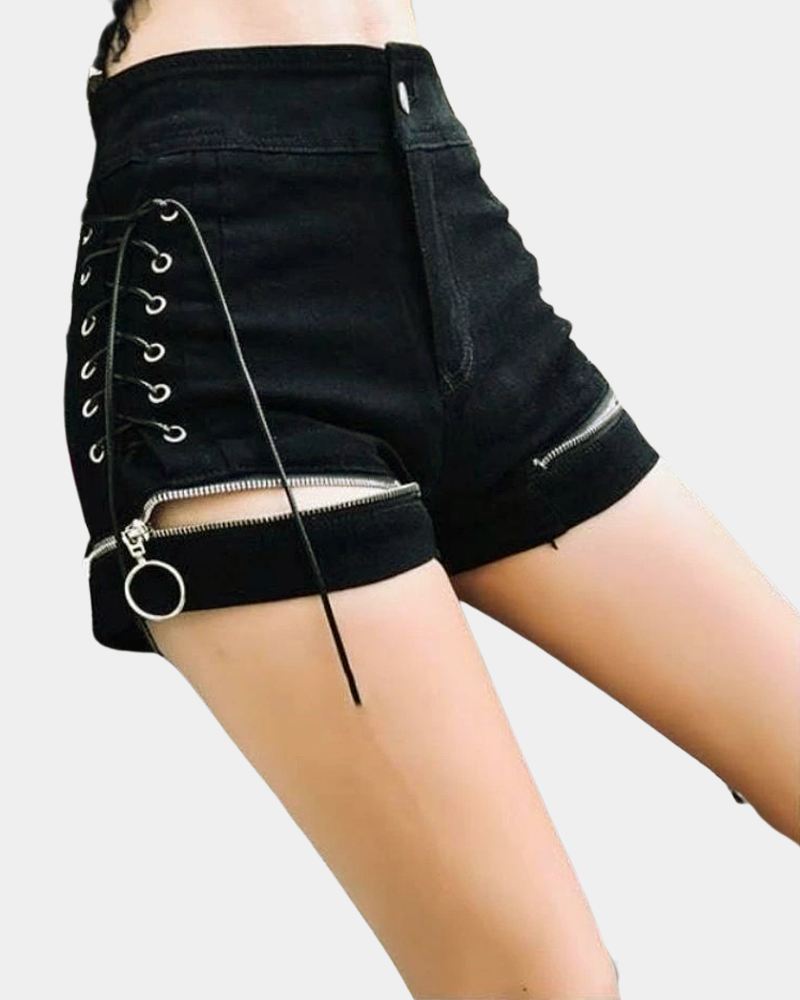 Black Jean Shorts Womens