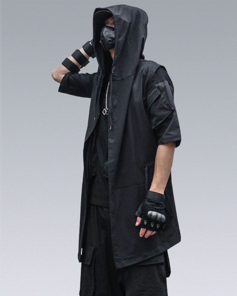 Black Sleeveless Jacket