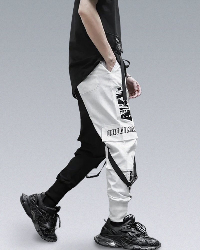 Black And White Cargo Pants