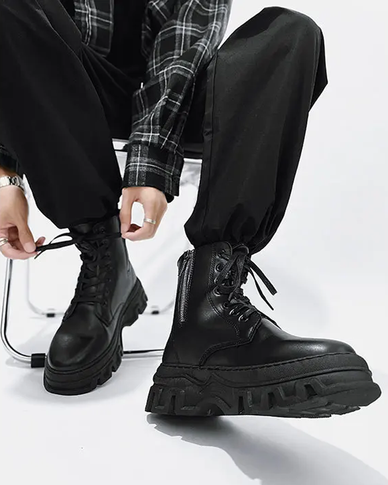 Side Zip Combat Boots