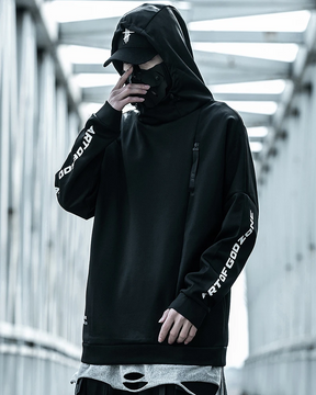 Black Techwear Hoodie