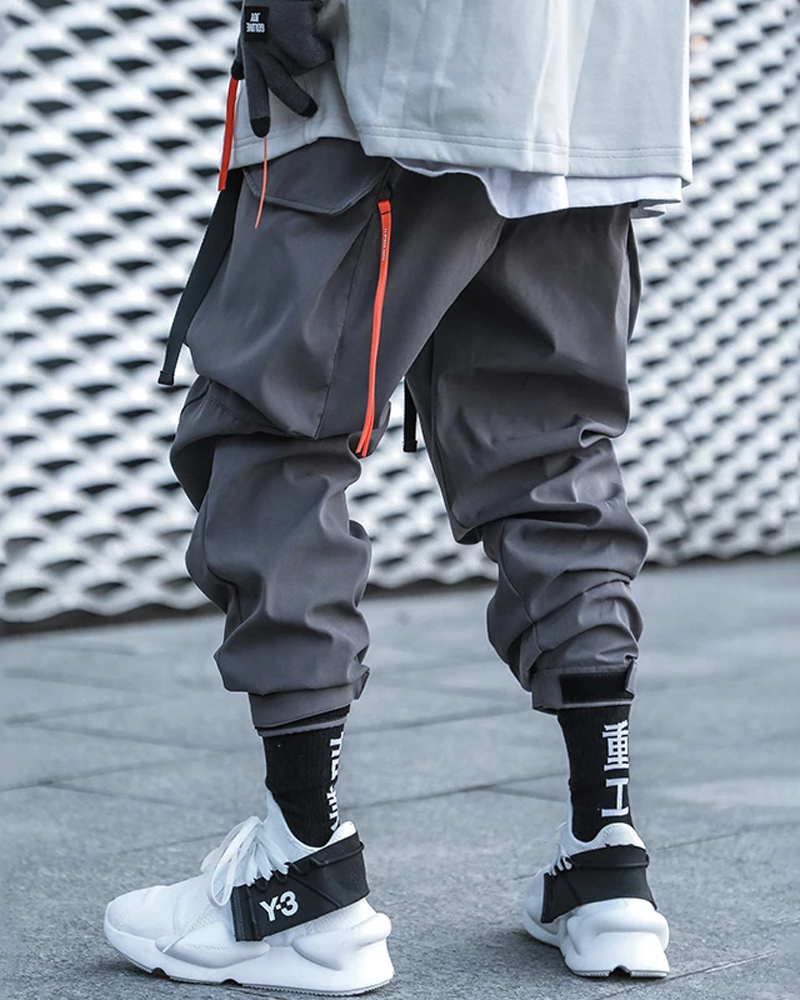 Gray Cargo Joggers