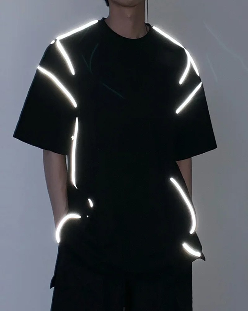 Black Reflective T Shirt