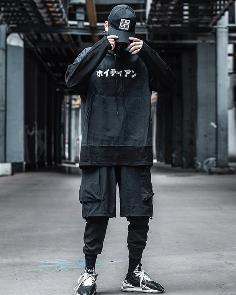 Black Japanese Hoodie