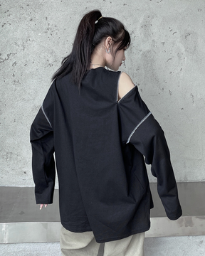 Diagonal Zipper Shirt