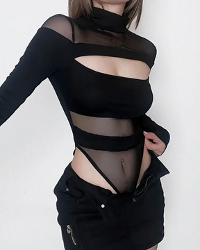 Long Sleeve Cut Out Bodysuit