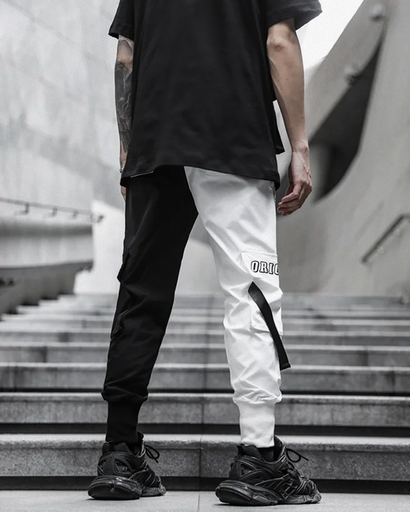 Black And White Cargo Pants