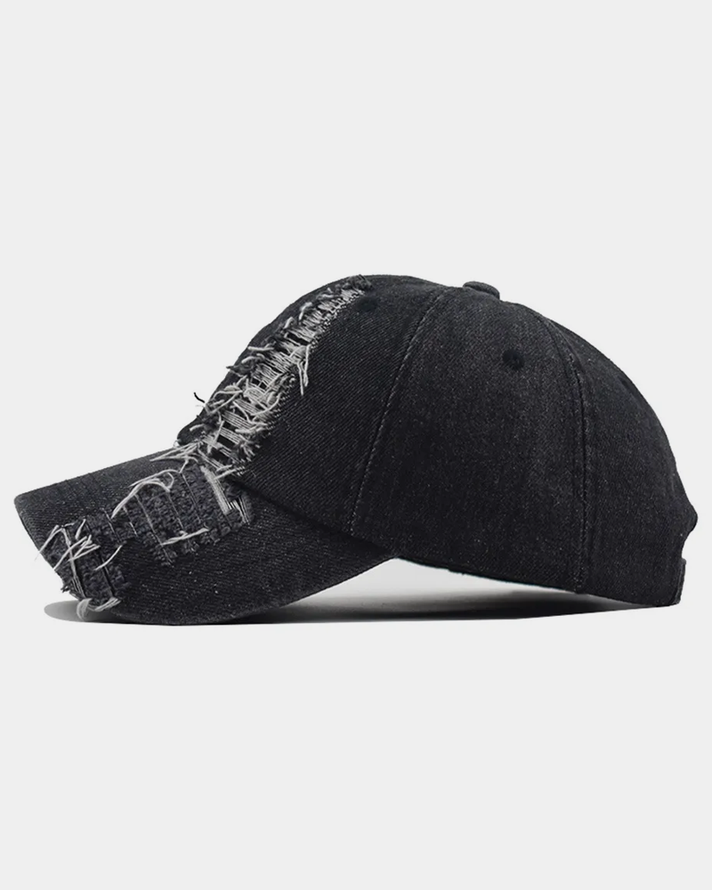 Cap With Big Rip Ripped Baseball Cap – Techwear Division