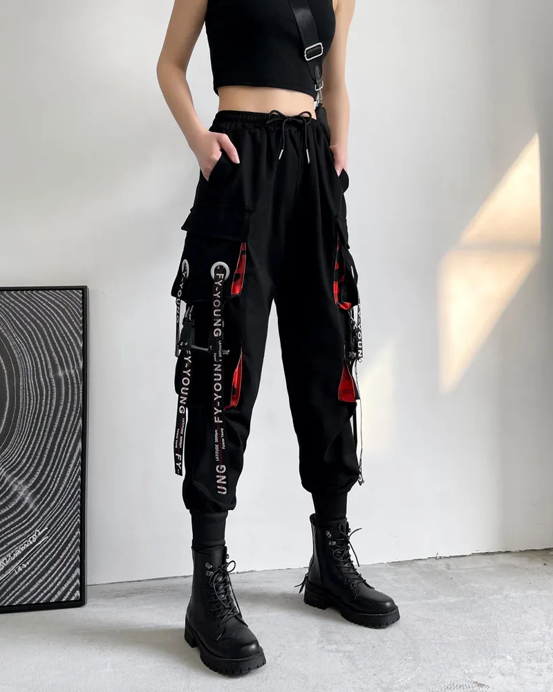 Techwear top pants womens