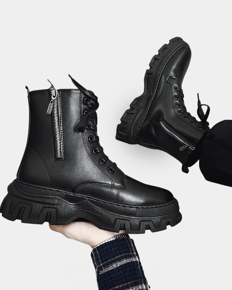 Side Zip Combat Boots