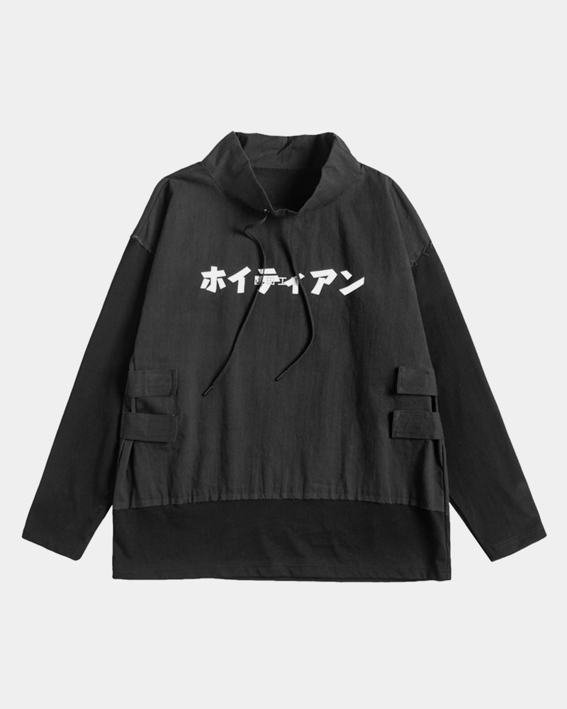 Black Japanese Hoodie