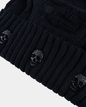 Black Skull Beanie