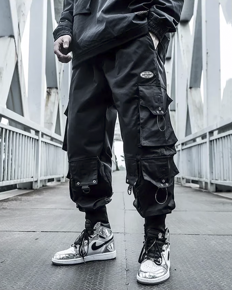 Black Baggy Cargo Pants